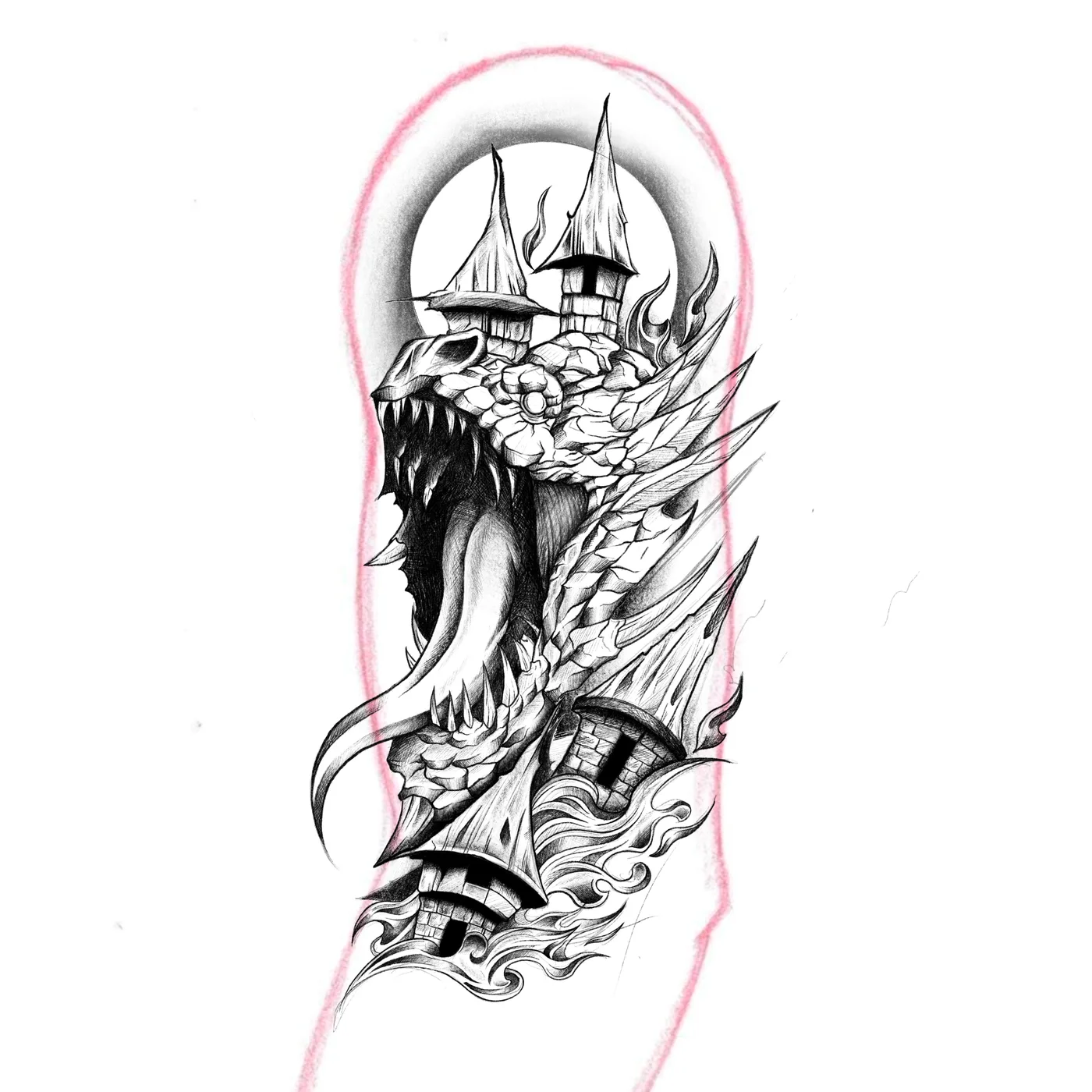 Diseño de tatuaje disponible — blackwork