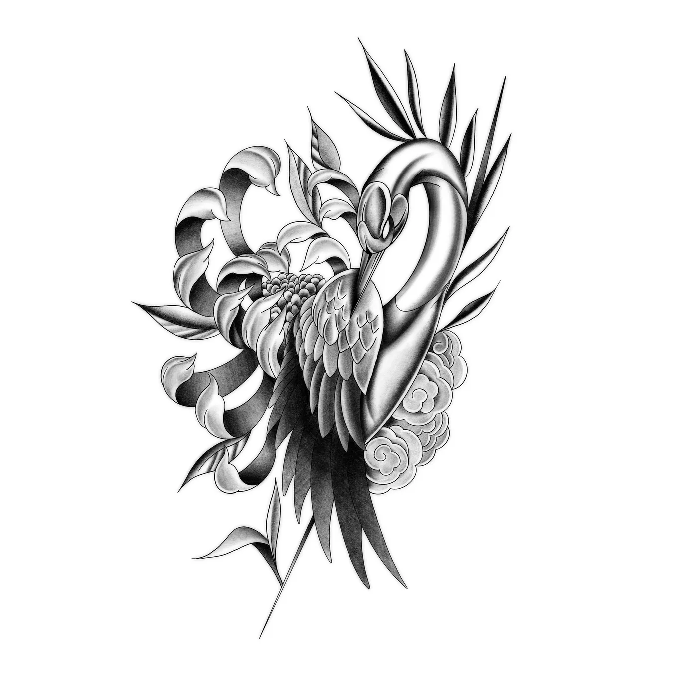 Diseño de tatuaje disponible — blackwork