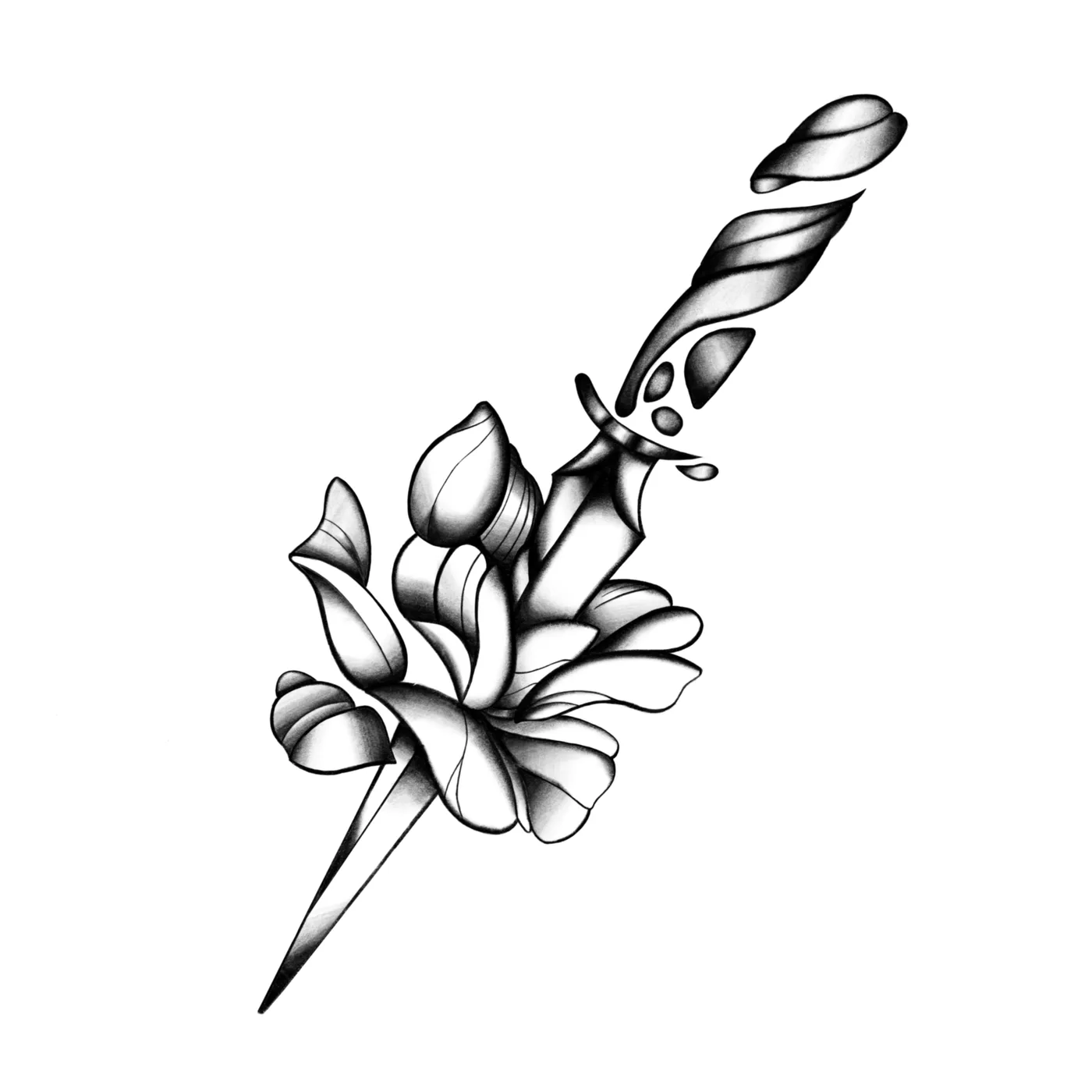 Diseño de tatuaje disponible — blackwork